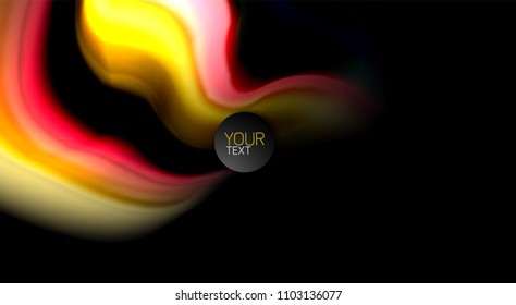Blur color wave lines abstract background. Vector illustration for app wallpaper, business presentation or web banner