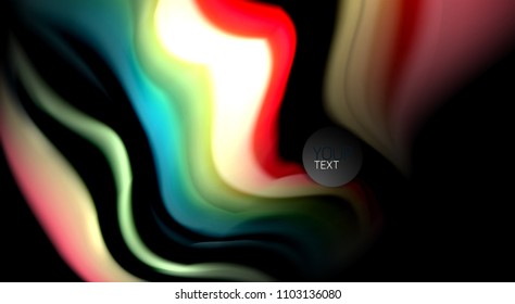 Blur color wave lines abstract background. Vector illustration for app wallpaper, business presentation or web banner
