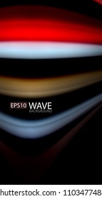 Blur color wave lines abstract background. Vector illustration for app wallpaper, business presentation or web banner