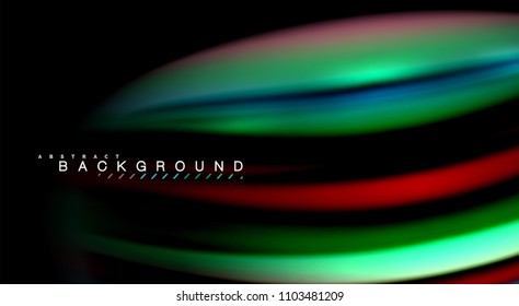 Blur color wave lines abstract background. Vector illustration for app wallpaper, business presentation or web banner