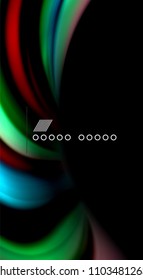 Blur color wave lines abstract background. Vector illustration for app wallpaper, business presentation or web banner