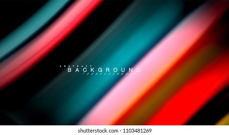 Blur color wave lines abstract background. Vector illustration for app wallpaper, business presentation or web banner
