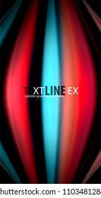 Blur color wave lines abstract background. Vector illustration for app wallpaper, business presentation or web banner