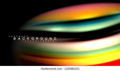 Blur color wave lines abstract background. Vector illustration for app wallpaper, business presentation or web banner