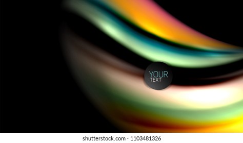 Blur color wave lines abstract background. Vector illustration for app wallpaper, business presentation or web banner
