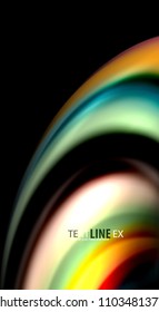 Blur color wave lines abstract background. Vector illustration for app wallpaper, business presentation or web banner