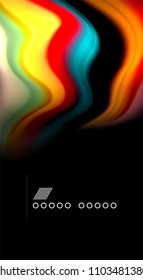 Blur color wave lines abstract background. Vector illustration for app wallpaper, business presentation or web banner