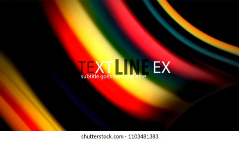 Blur color wave lines abstract background. Vector illustration for app wallpaper, business presentation or web banner