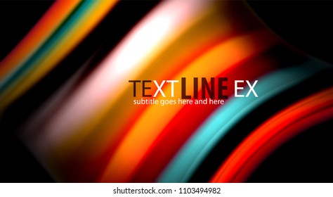 Blur color wave lines abstract background. Vector illustration for app wallpaper, business presentation or web banner