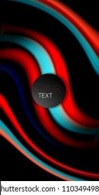 Blur color wave lines abstract background. Vector illustration for app wallpaper, business presentation or web banner