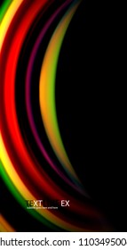 Blur color wave lines abstract background. Vector illustration for app wallpaper, business presentation or web banner