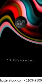 Blur color wave lines abstract background. Vector illustration for app wallpaper, business presentation or web banner