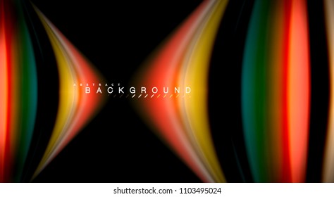 Blur color wave lines abstract background. Vector illustration for app wallpaper, business presentation or web banner