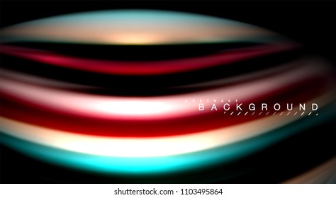 Borroso color de las líneas de onda de fondo abstracto. Ilustración vectorial para fondo de pantalla de aplicaciones, presentación empresarial o banner web