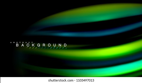 Blur color wave lines abstract background. Vector illustration for app wallpaper, business presentation or web banner