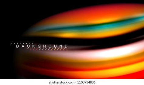 Blur color wave lines abstract background. Vector illustration for app wallpaper, business presentation or web banner