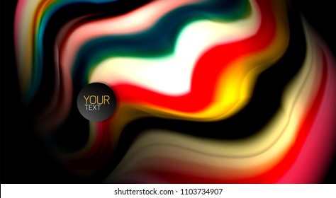 Blur color wave lines abstract background. Vector illustration for app wallpaper, business presentation or web banner