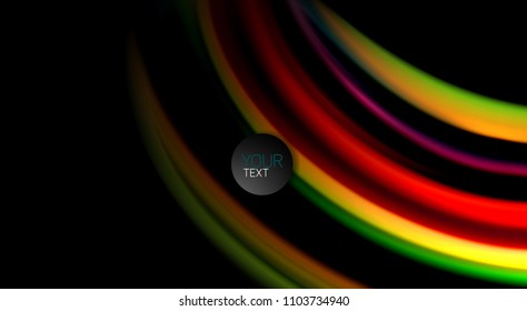 Borroso color de las líneas de onda de fondo abstracto. Ilustración vectorial para fondo de pantalla de aplicaciones, presentación empresarial o banner web