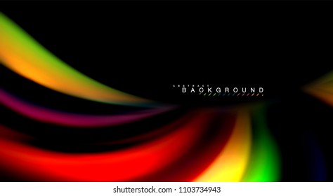 Borroso color de las líneas de onda de fondo abstracto. Ilustración vectorial para fondo de pantalla de aplicaciones, presentación empresarial o banner web
