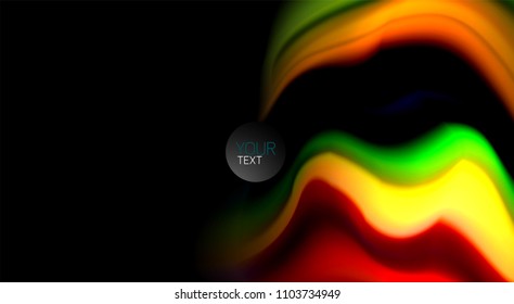 Blur color wave lines abstract background. Vector illustration for app wallpaper, business presentation or web banner