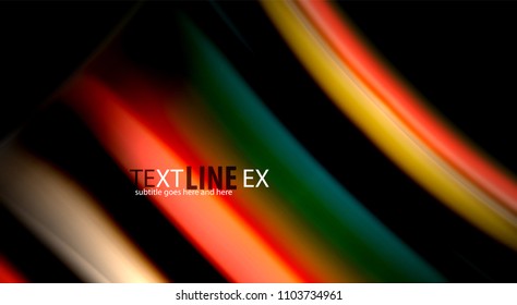 Blur color wave lines abstract background. Vector illustration for app wallpaper, business presentation or web banner