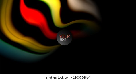 Blur color wave lines abstract background. Vector illustration for app wallpaper, business presentation or web banner