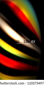 Blur color wave lines abstract background. Vector illustration for app wallpaper, business presentation or web banner