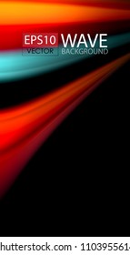 Blur color wave lines abstract background. Vector illustration for app wallpaper, business presentation or web banner