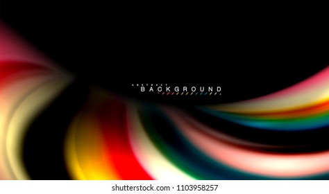 Blur color wave lines abstract background. Vector illustration for app wallpaper, business presentation or web banner