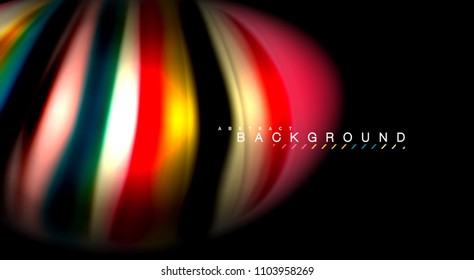 Blur color wave lines abstract background. Vector illustration for app wallpaper, business presentation or web banner