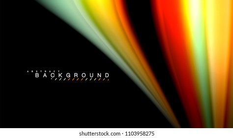 Borroso color de las líneas de onda de fondo abstracto. Ilustración vectorial para fondo de pantalla de aplicaciones, presentación empresarial o banner web