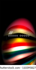 Blur color wave lines abstract background. Vector illustration for app wallpaper, business presentation or web banner