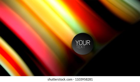 Blur color wave lines abstract background. Vector illustration for app wallpaper, business presentation or web banner