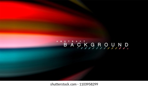 Borroso color de las líneas de onda de fondo abstracto. Ilustración vectorial para fondo de pantalla de aplicaciones, presentación empresarial o banner web