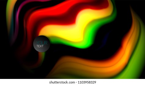 Blur color wave lines abstract background. Vector illustration for app wallpaper, business presentation or web banner
