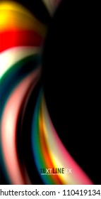 Borroso color de las líneas de onda de fondo abstracto. Ilustración vectorial para fondo de pantalla de aplicaciones, presentación empresarial o banner web