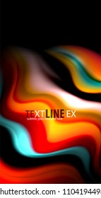 Blur color wave lines abstract background. Vector illustration for app wallpaper, business presentation or web banner