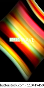 Blur color wave lines abstract background. Vector illustration for app wallpaper, business presentation or web banner