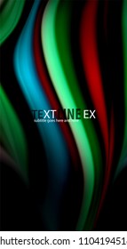 Blur color wave lines abstract background. Vector illustration for app wallpaper, business presentation or web banner