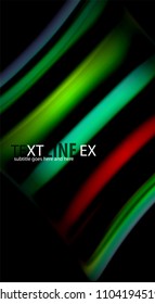 Blur color wave lines abstract background. Vector illustration for app wallpaper, business presentation or web banner