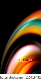 Blur color wave lines abstract background. Vector illustration for app wallpaper, business presentation or web banner