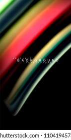 Blur color wave lines abstract background. Vector illustration for app wallpaper, business presentation or web banner