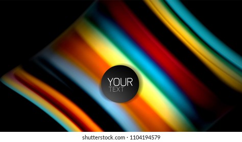 Blur color wave lines abstract background. Vector illustration for app wallpaper, business presentation or web banner