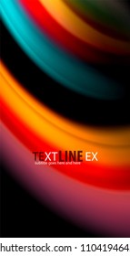 Blur color wave lines abstract background. Vector illustration for app wallpaper, business presentation or web banner