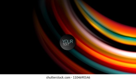 Borroso color de las líneas de onda de fondo abstracto. Ilustración vectorial para fondo de pantalla de aplicaciones, presentación empresarial o banner web