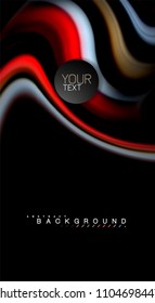 Blur color wave lines abstract background. Vector illustration for app wallpaper, business presentation or web banner