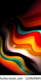 Blur color wave lines abstract background. Vector illustration for app wallpaper, business presentation or web banner