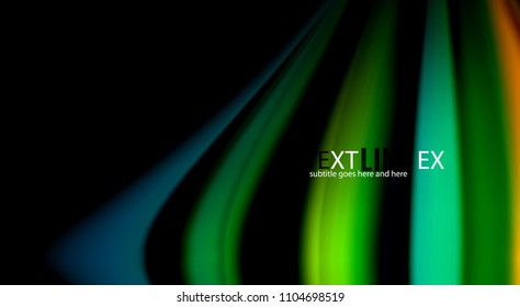Blur color wave lines abstract background. Vector illustration for app wallpaper, business presentation or web banner