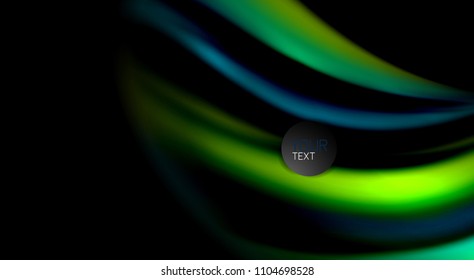 Blur color wave lines abstract background. Vector illustration for app wallpaper, business presentation or web banner