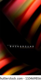 Blur color wave lines abstract background. Vector illustration for app wallpaper, business presentation or web banner